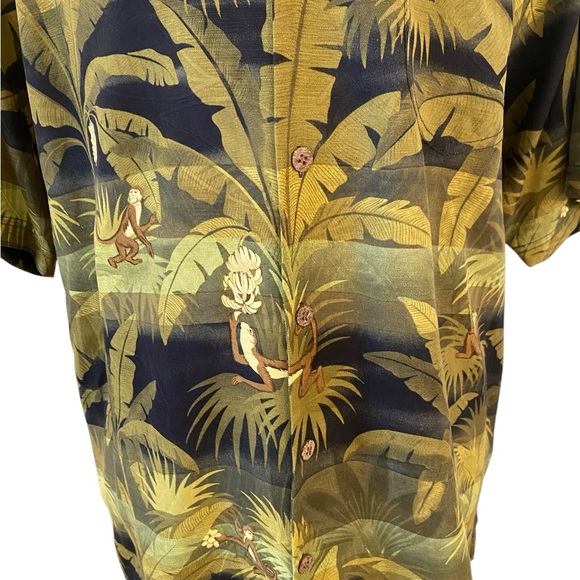 Tommy Bahama Mens Fun Money Banana Silk Hawaiian Shirt - Picture 8 of 8
